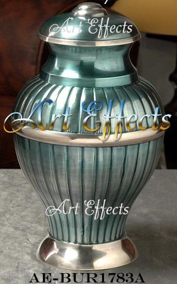 Manufacturers Exporters and Wholesale Suppliers of Dynasty Aqua Blue Brass Funeral Urn Mumbai, Maharashtra